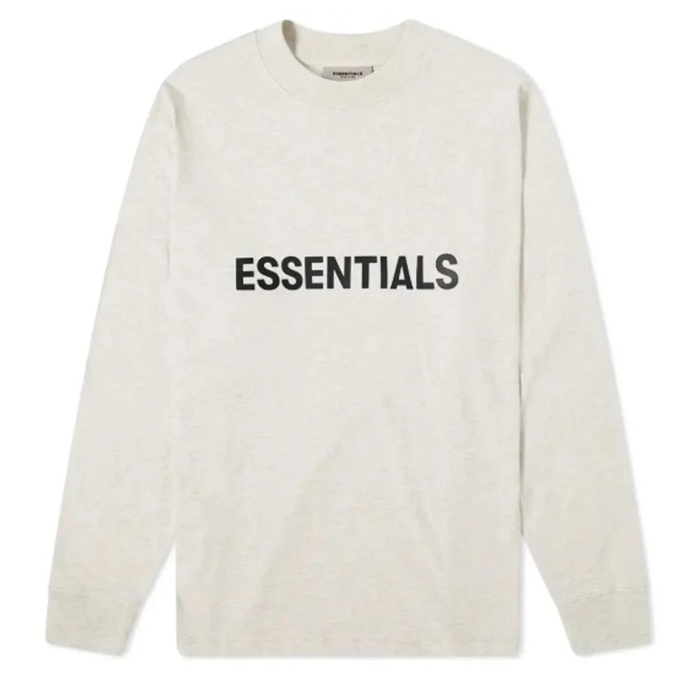 Fear Of God Essentials Holiday Long Sleeve T-Shirt Light‎ Oatmeal Size Medium